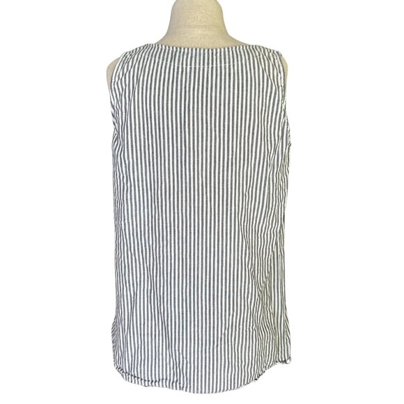 Tulip Womens Tunic Dress M Boho Peasant Lagenlook Sleeveless Geometric Stripes - Picture 4 of 10